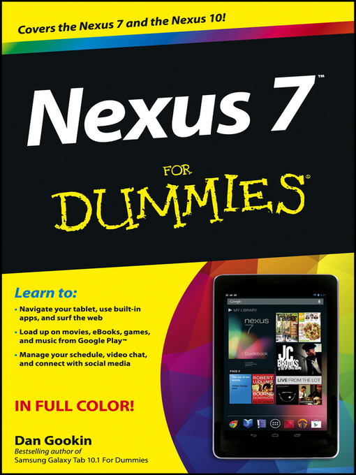 Title details for Nexus 7 For Dummies (Google Tablet) by Dan Gookin - Available
